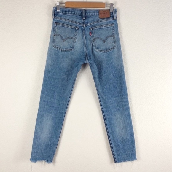 Levi’s White Oak Cone Denim Raw Hem Button Fly Jeans - Picture 5 of 8